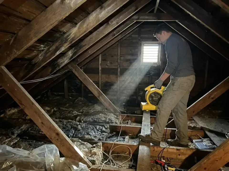 attic-water-damage-drying-proc-007 — frequently asked questions, Emergency Water Extraction & 24/7 Flood Response in Leland,…
